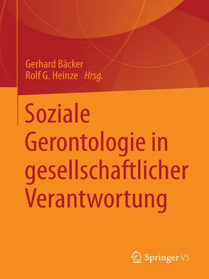 cover image of Soziale Gerontologie in gesellschaftlicher Verantwortung